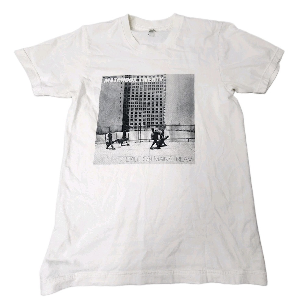 Matchbox Twenty Exile On Mainstream Sz Small Concert Shirt White T-shirt Amer Ap